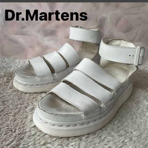 Dr.Martens ドクターマーチン CK12P CLARISSA クラリッサ レザー ストラップ サンダル ホワイト UK3