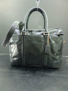  Coach black leather H1376-70901 2Way briefcase COACH