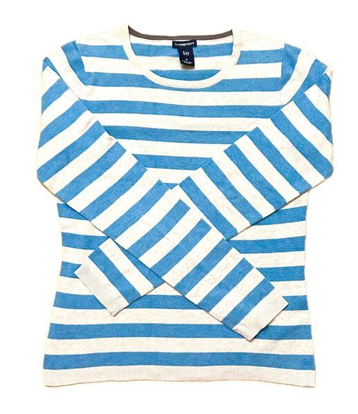 美品 ギャップ GAP カットソー ボーダー柄 伸縮性 M