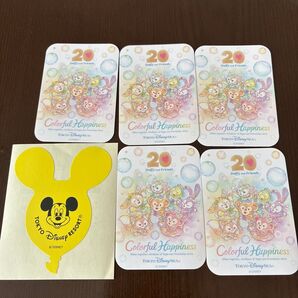 【6枚セット】東京ディズニーシー20周年記念シールカラフルハピネス バルーンシール未使用