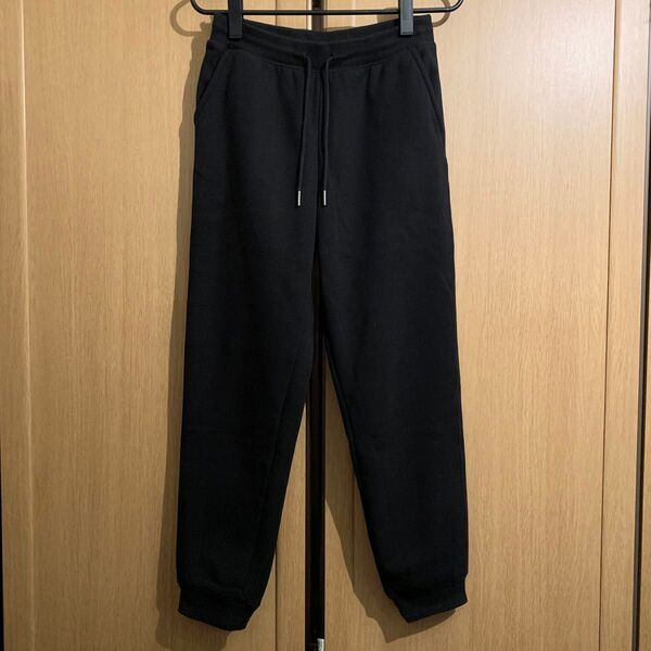 送料無料◆試着のみ新品同様品 UNIQLO ヒートテック 裏ボアスウェットパンツ◆メンズ S 黒ブラック ユニクロ ボトムス 美品