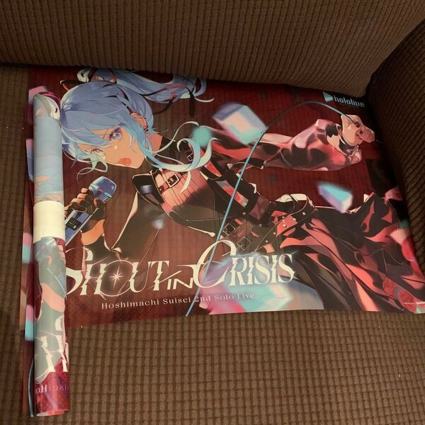 送料無料◆新品2点セット 星街すいせい SHOUT IN CRISISクリアポスター◆未使用 美品 2枚 CD購入特典 ソロライブ