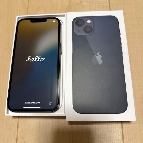 Apple iPhone13 256GB ミッドナイト 本体 SIMフリー(充電ケーブル・箱あり)