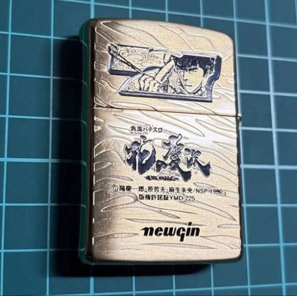 ZIPPO ライター 花の慶次 パチスロ newgin インサイドユニットゴールド 未使用品 2012年 ジッポー