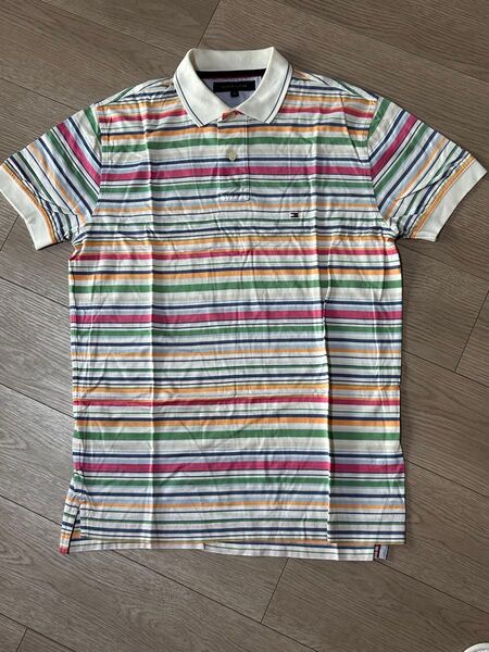 Tommy Hilfiger トミーヒルフィガー マルチボーダーポロシャツ Sサイズ(日本のM相当) 美品