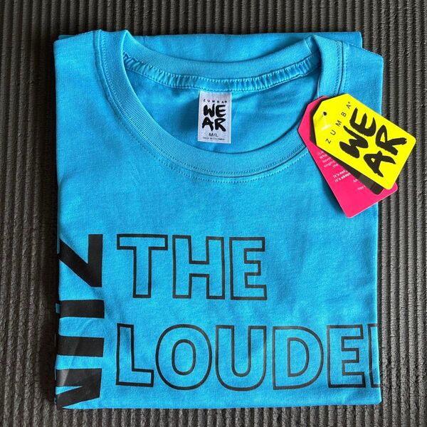 ZUMBA WEAR ZIN IN THE CLOUDS Tシャツ M/L ブルー 未使用