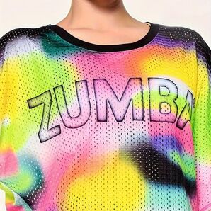 ZUMBA メッシュトップス マルチカラー S