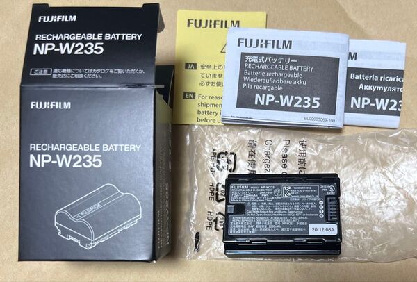 FUJIFILM NP-W235 純正バッテリー 劣化度0NEW フジフィルム 富士フイルム 純正品