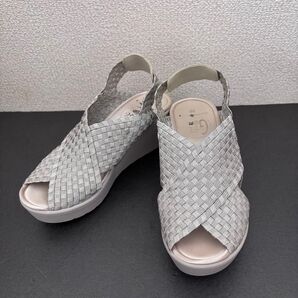 gomu gomu ゴム56 ウェッジソール厚底サンダル シルバー M