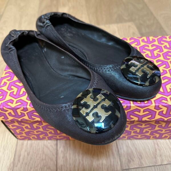 トリーバーチ TORY BURCH フラットシューズ バレエシューズ ブラウン