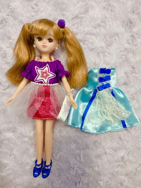 タカラトミー ハッピータピオカタイム リカちゃん 人形 そらいろリボンドレス付き