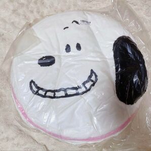 スヌーピー やわらかもっち〜りマカロンクッション ホワイト