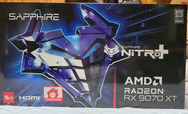 中古品 SAPPHIRE NITRO+ Radeon RX9070XT OC 16GB