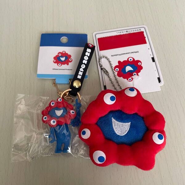 万博 EXPO2025 ミャクミャクぷちマスコットキーチェーン(フェイス)/立体キーホルダー ミャクミャクC