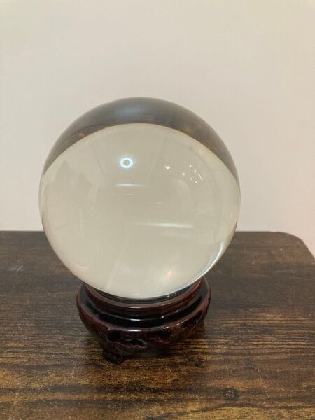 水晶玉 100ミリ 10cm 台座付き 丸玉 風水 パワーストーン インテリア