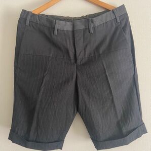 Neil Barrett ショート ハーフ パンツ スラックス 50 グレー 切替