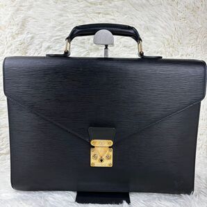 LOUIS VUITTON ルイヴィトン ビジネスバッグエピ セルヴィエット アンバサダー M54412 黒 メンズ 鍵つき