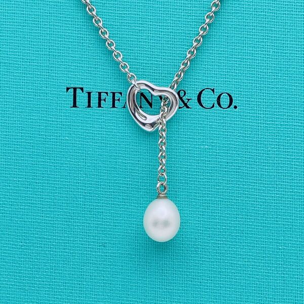 Tiffany & Co. パール オープンハート ネックレス ラリアット ☆Yahoo!フリマ出品☆
