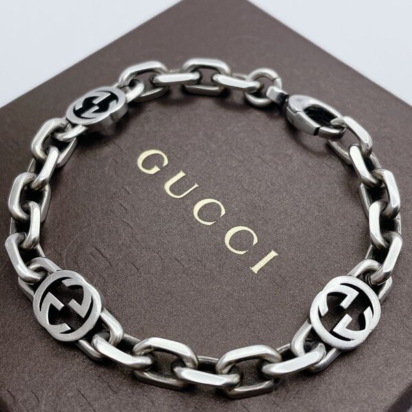 GUCCI インターロッキング ブレスレット シルバー925 エイジング ☆Yahoo!フリマ出品☆