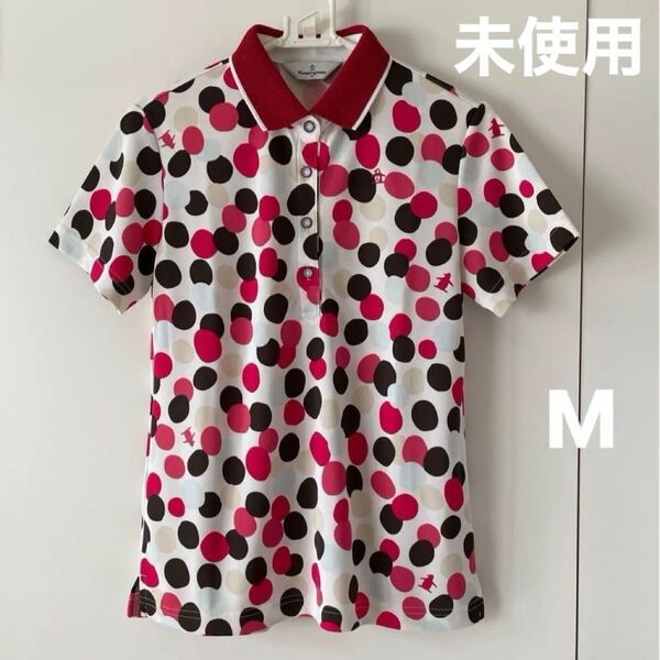 未使用・美品 マンシングウェア ゴルフ ポロシャツ レディース M 半袖 ピンク