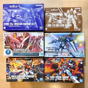 HG リゲルグ ジムII セミストライカー ウイングガンダム RG ダブルオーライザー トランザムクリア など未組立セット