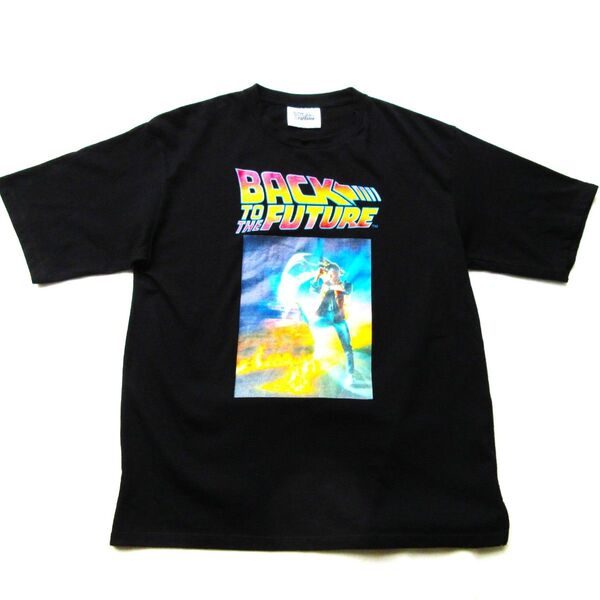 バックトゥザフューチャー BACK TO THE FUTURE Tシャツ 黒 ヴィンテージ 古着 90s 映画tシャツ Fサイズ