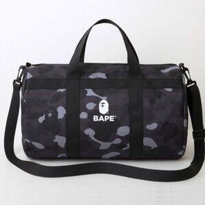 BAPE/A BATHING APE ブラックダッフルバッグ 付録 大容量ダッフルバッグ
