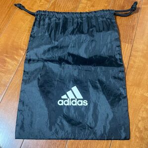 adidas アディダス スポーツ 巾着袋 シューズケース バッグ 黒 サッカー 野球