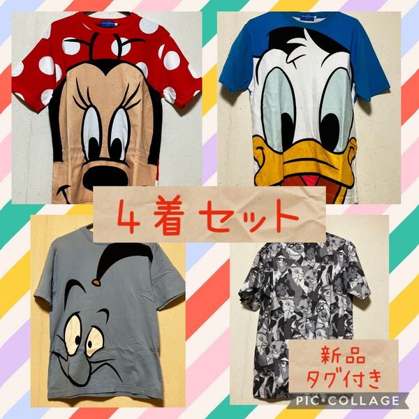 東京ディズニーリゾート ミニーマウス ドナルド ジニー ライオンキングTシャツ 半袖Tシャツ 古着 半袖シャツ