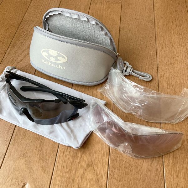 【訳あり】KABUTO サングラス カブト スポーツサングラス アウトドア レンズブラック 黒 自転車 サイクリング ロードバイク