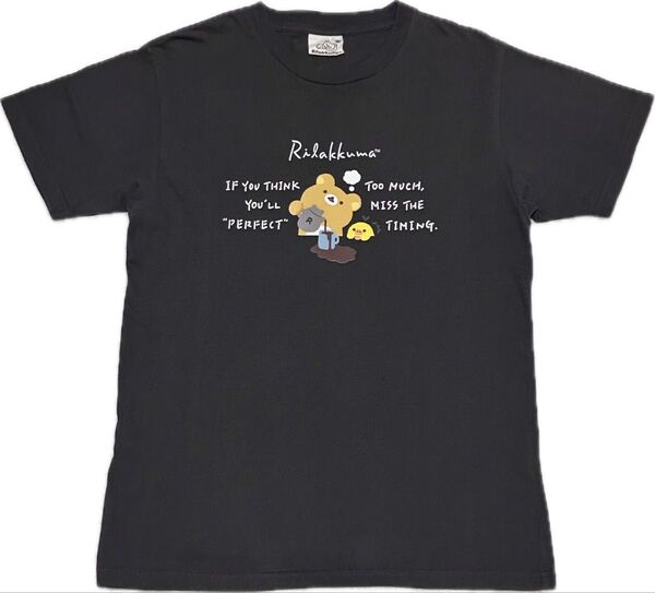 サンエックス リラックマ キイロイトリ Tシャツ 半袖 チャコールグレー M