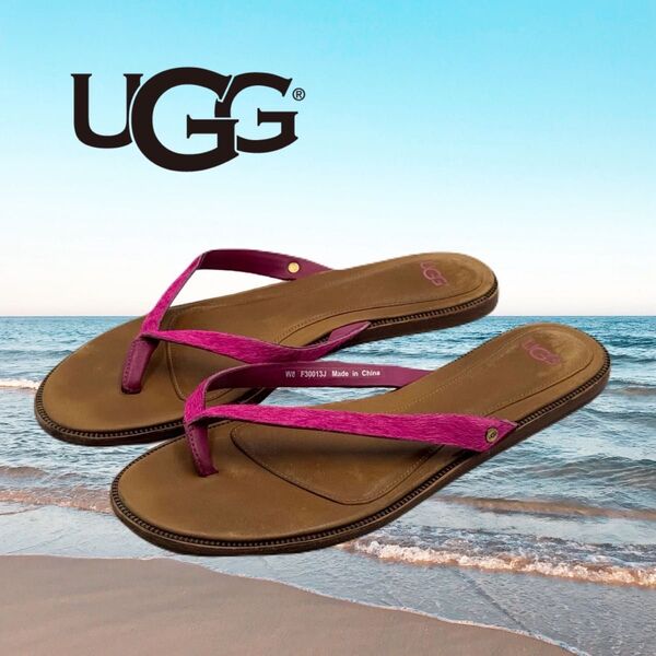 UGG ビーチサンダル ピンク W8【暑いビーチには必須/普段履きにも】