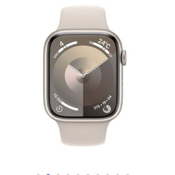 Apple Watch Series 9 GPS + Cellularモデル 45mm スターライトアルミニウムケース