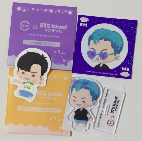 スシロー × BTS アクスタ RM ナムジュン インザソム アクリルスタンド ステッカー j−hope ピック ホソク