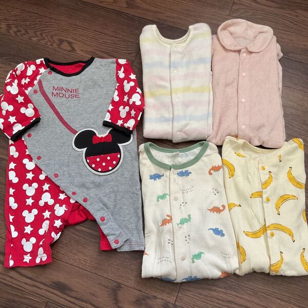 ベビー 男の子 女の子 ロンパース まとめ売り 70〜80サイズ 5点