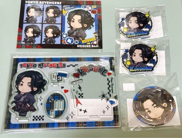 東京リベンジャーズ まるくじ 場地 アクリルスタンド 缶バッジ