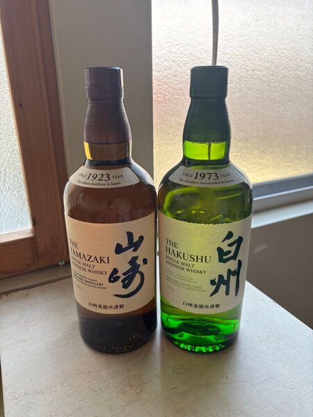 サントリー シングルモルト ウイスキー 山崎700ml 白州700ml 2本