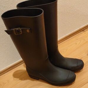 レインブーツ 長靴 ブラウン ロング