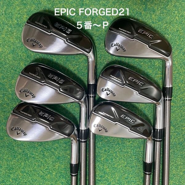 希少☆キャロウェイ エピック フォージド 21 アイアン 5〜P 6本セット Steelfiber fc90 f4