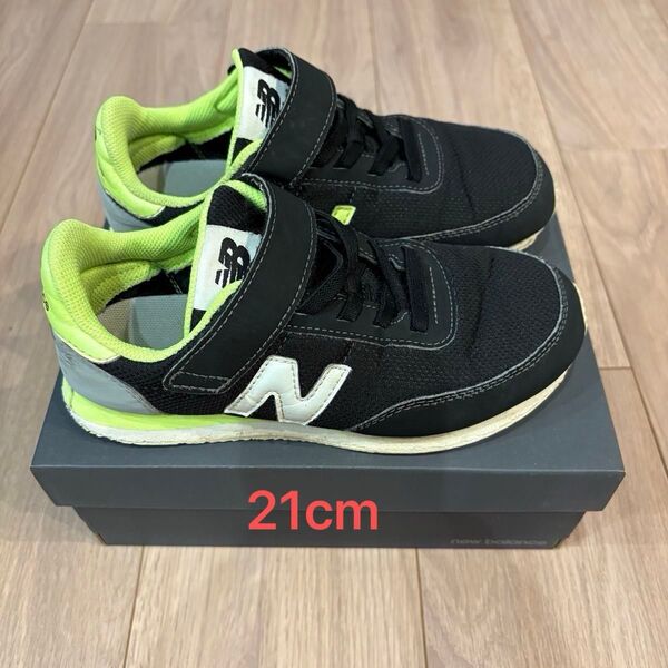ニューバランス スニーカー キッズ 21cm ブラック NB