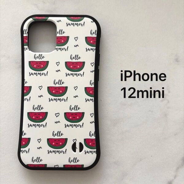 iPhone12mini ケース スマホカバー 耐衝撃 バンパー ケース かわいい 女性 フルーツ スイカ 夏