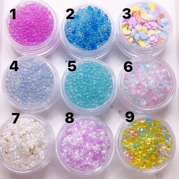 シェイカー極小パーツ・1掬い100円・約5ml・ハンドメイドレジンネイルデコレーション・シャカシャカ
