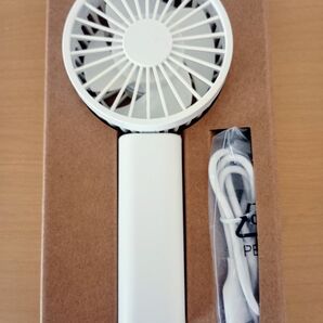 無印良品 充電式コンパクトハンディファン MJ-HF2 白 ホワイト 使用回数1回 充電器おまけ付