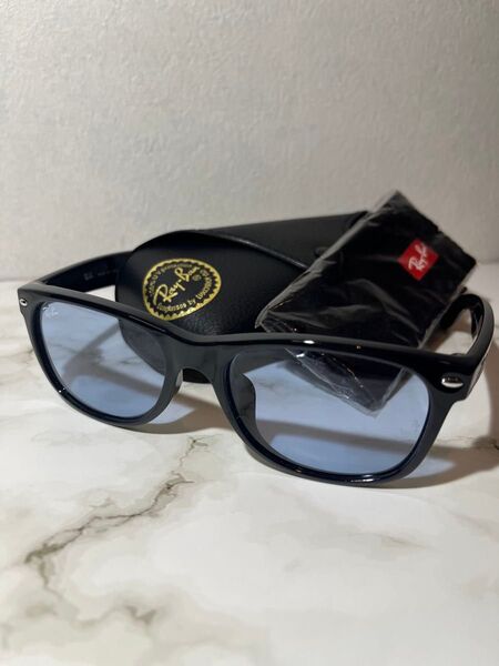美品 Ray-Ban サングラス ニュー ウェイファーラー RB2132-F 601/64 ブルー レイバン