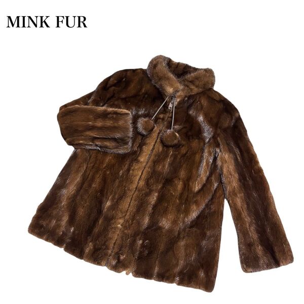 MINK FUR/ミンクファー/デミバフミンク/本毛皮/リアルファー/ハーフコート/ジップアップ・ブルゾン