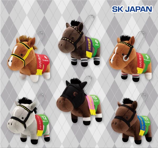 サラブレッドコレクション マスコットボールチェーン29 全6種セット 馬 競馬 名馬 ぬいぐるみ