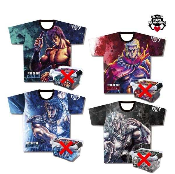北斗の拳 フルグラTシャツ スペシャルアソート 全4種 衣類 キャラ アニメ トキ レイ ラオウ ケンシロウ