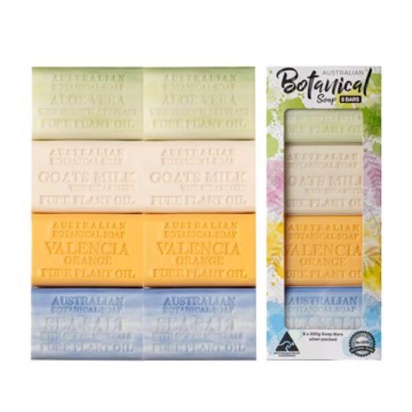 【新品・簡易包装・即日発送】Australian Botanical Soap 固形石鹸 4種アソート 200g × 8個