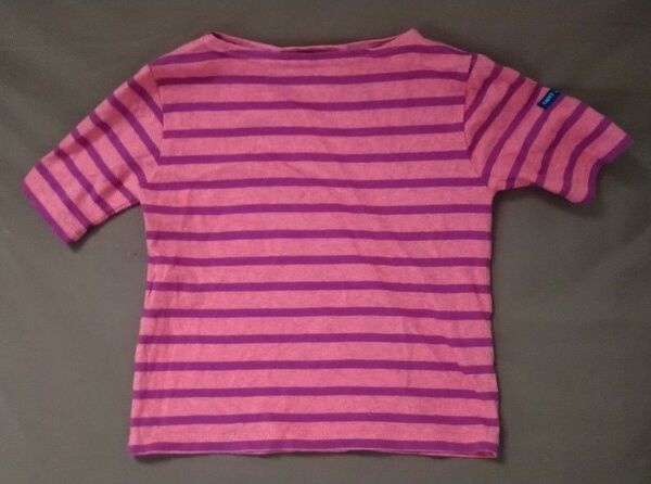 セントジェームス SAINT JAMES 90cm 100 110 ボーダーカットソー ピンク Tシャツ 半袖