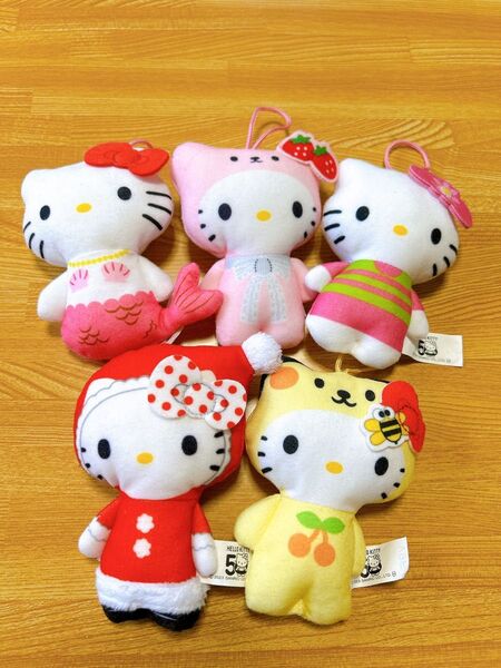 ハローキティ ぬいぐるみ マスコット 5個セット まとめ売り